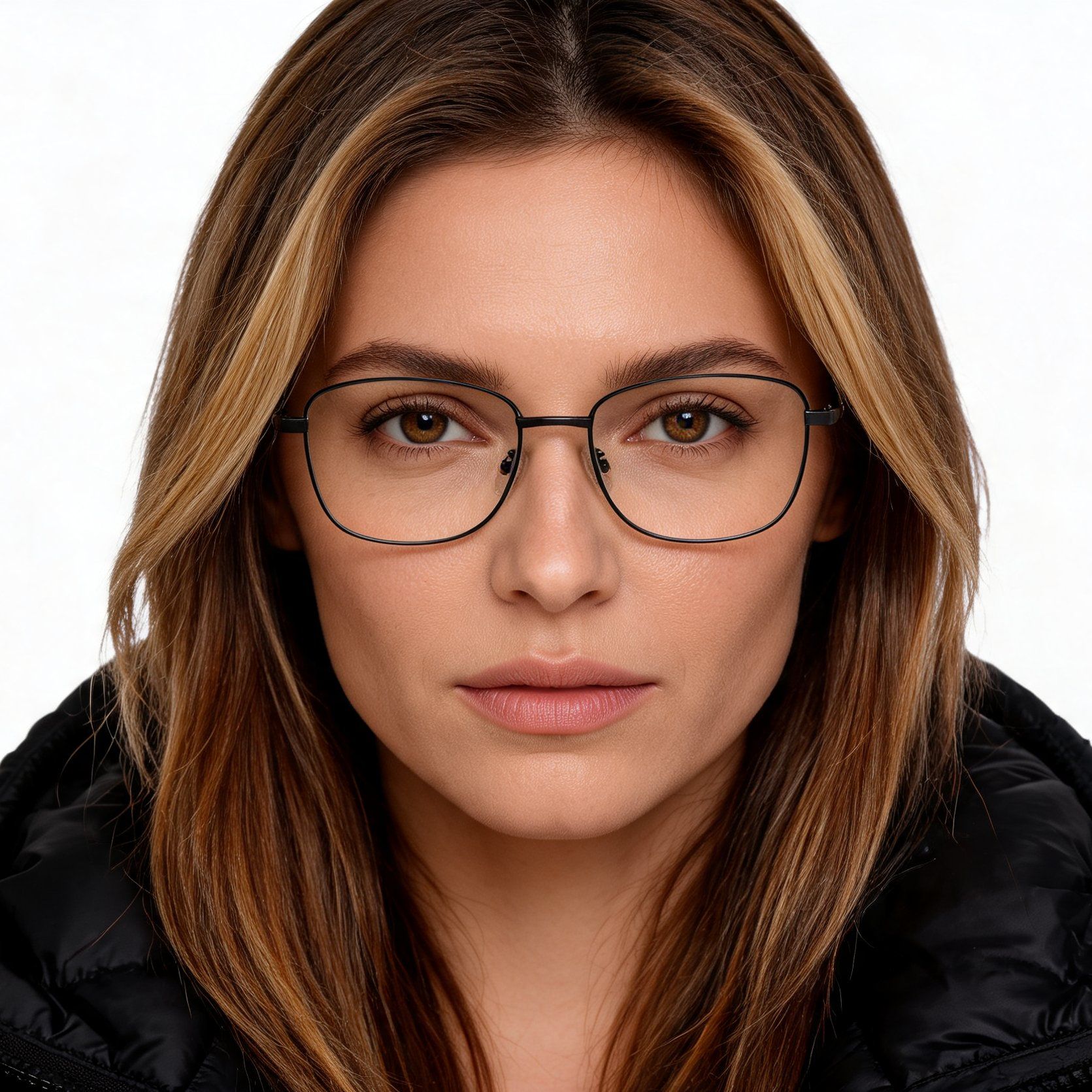 Oval Black Metal Glasses #BS2012-1463