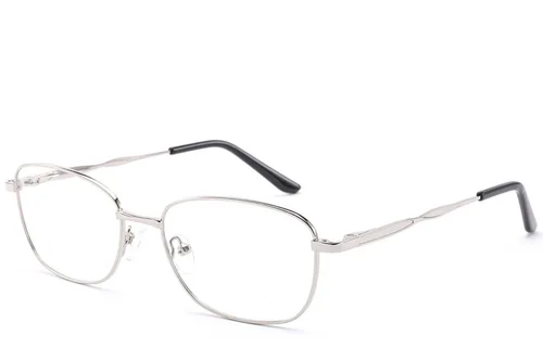 Lunettes ovales en métal argenté #BS2012-1464