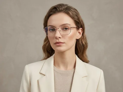 Lunettes ovales en métal rose #BS2012-1466