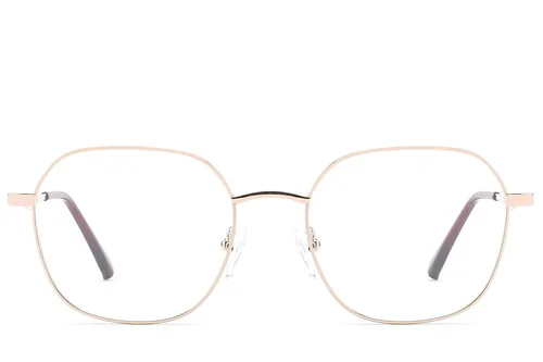Oval Golden Metal Glasses #BS2012-1473