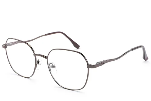 Lunettes ovales en métal marron #BS2012-1477