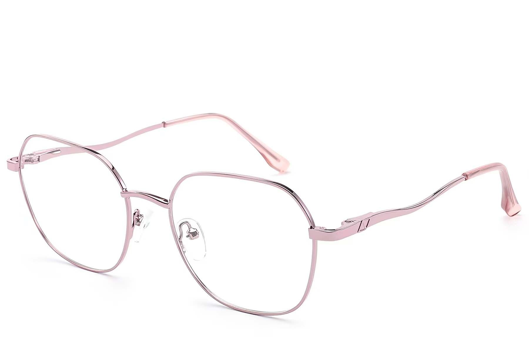 Oval Pink Metal Glasses #BS2012-1478