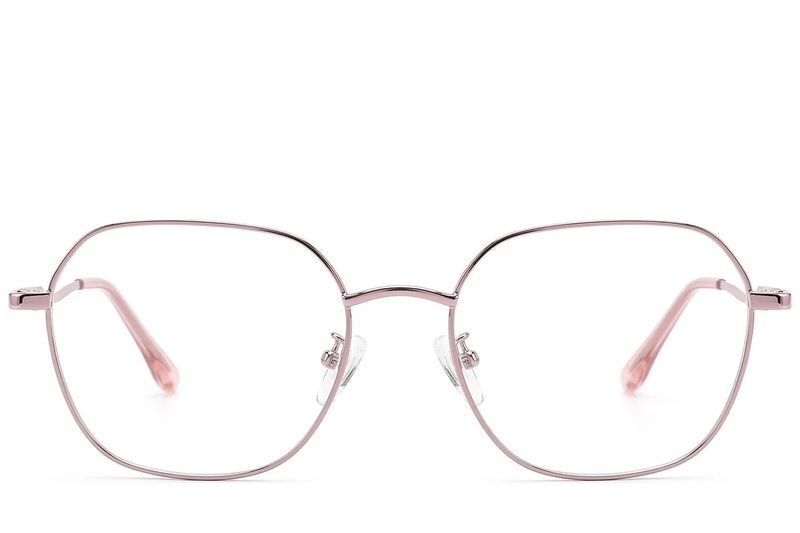 Ovale roze metalen bril #BS2012-1478