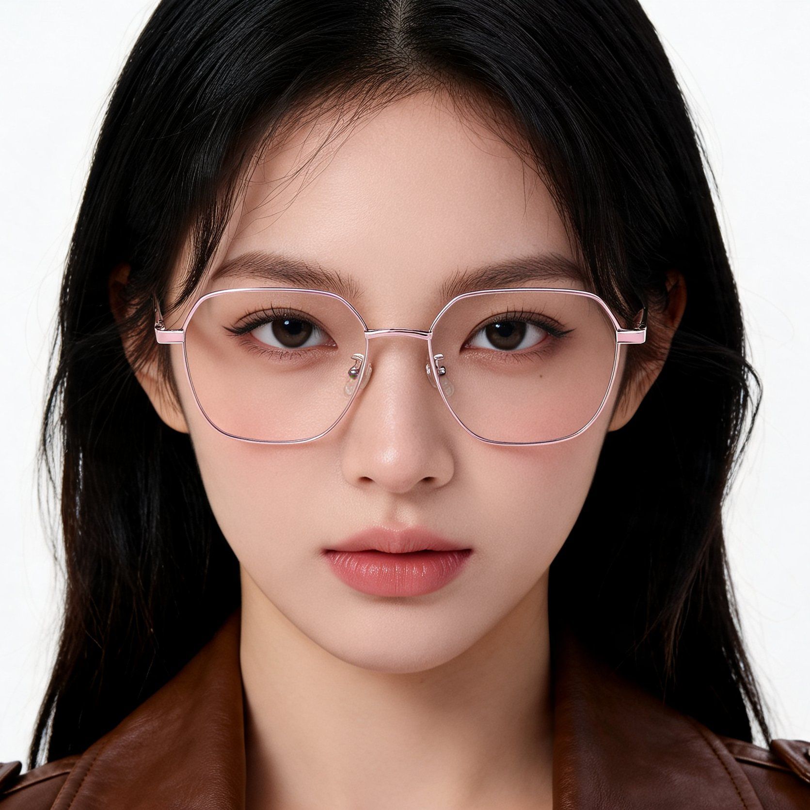 Oval Pink Metal Glasses #BS2012-1478