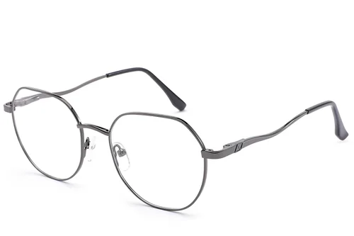 Lunettes géométriques en métal gris #BS2012-1480