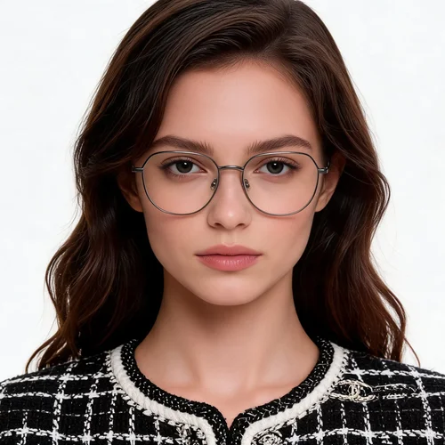 Lunettes géométriques en métal gris #BS2012-1480