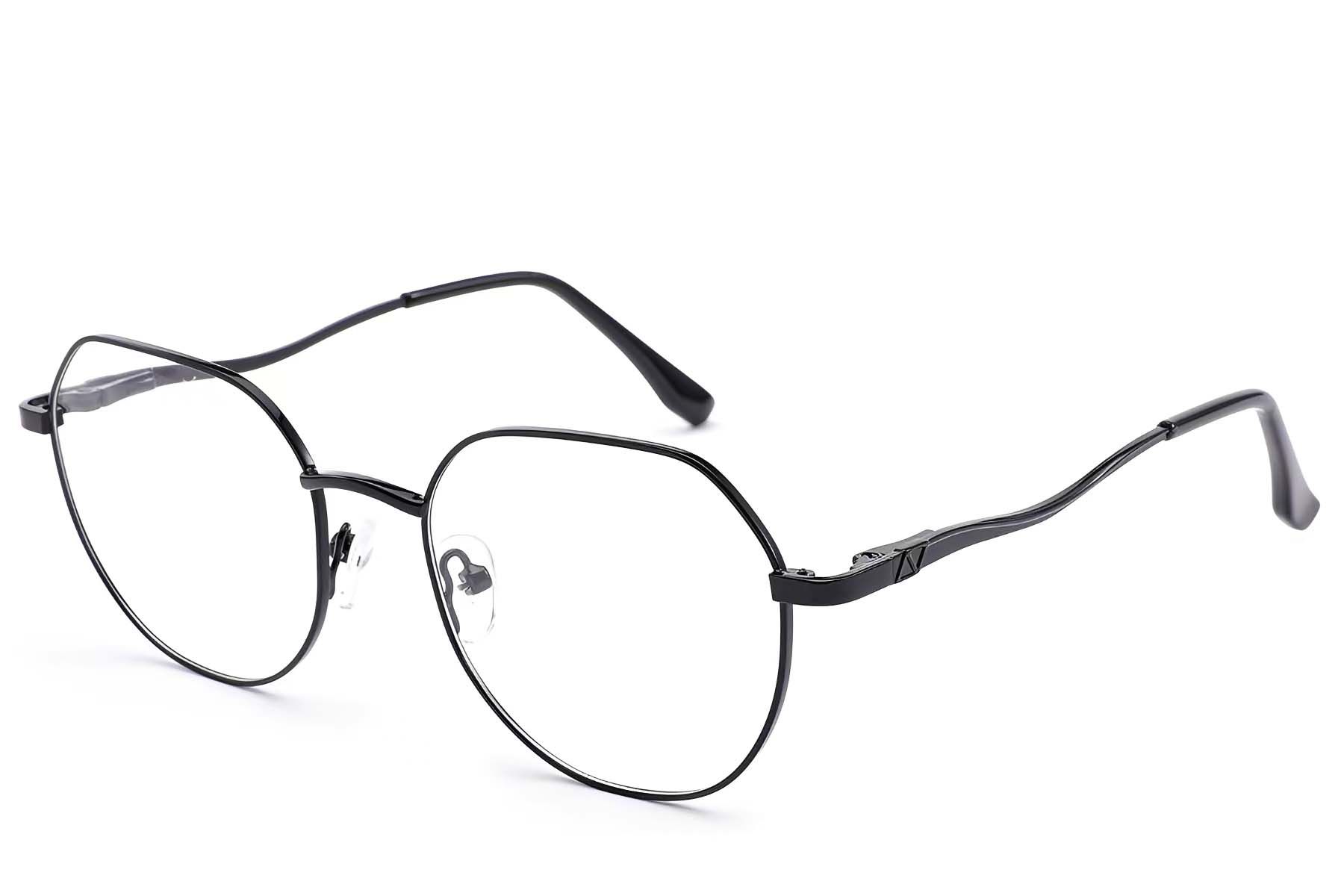 Geometric Black Metal Glasses #BS2012-1481