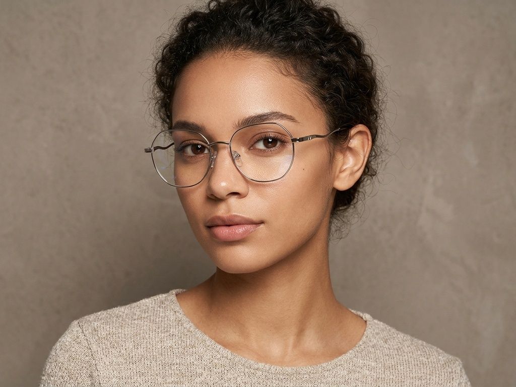 Geometric Silver Metal Glasses #BS2012-1482
