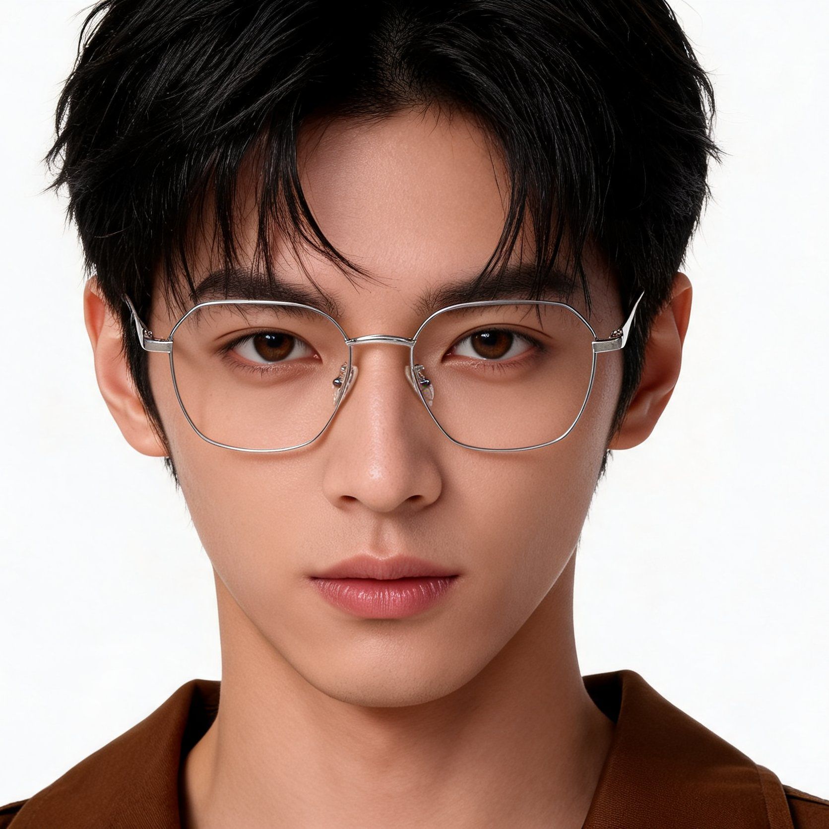 Geometric Silver Metal Glasses #BS2012-1482