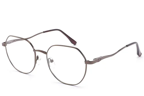 Lunettes géométriques en métal marron #BS2012-1483