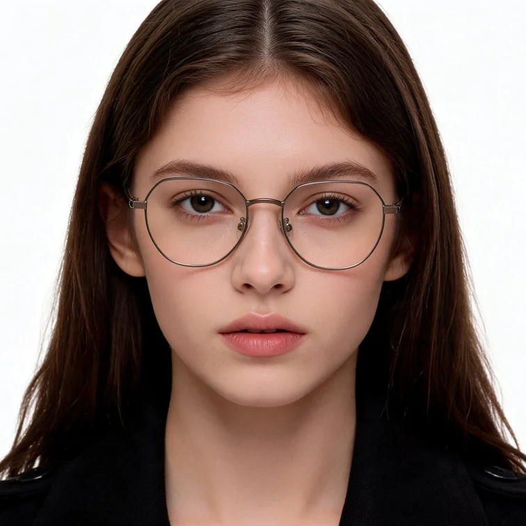 Geometric Brown Metal Glasses #BS2012-1483