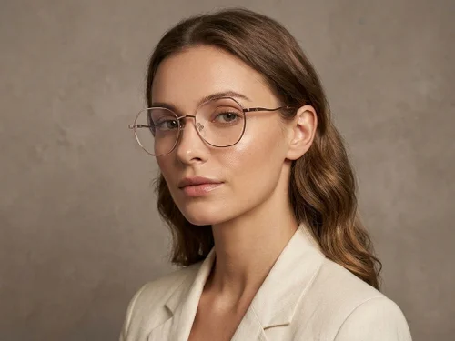 Lunettes géométriques en métal rose #BS2012-1484