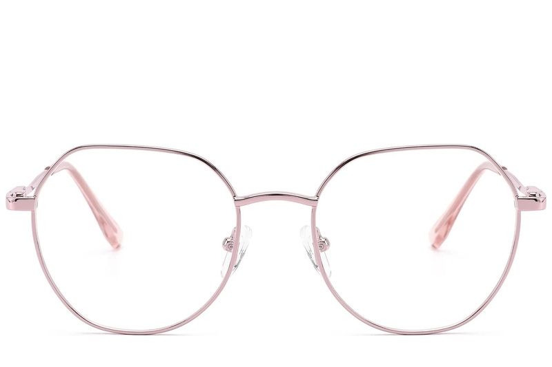 Geometric Pink Metal Glasses #BS2012-1484