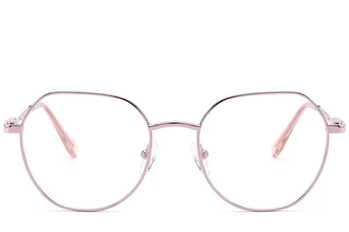 Lunettes géométriques en métal rose #BS2012-1484
