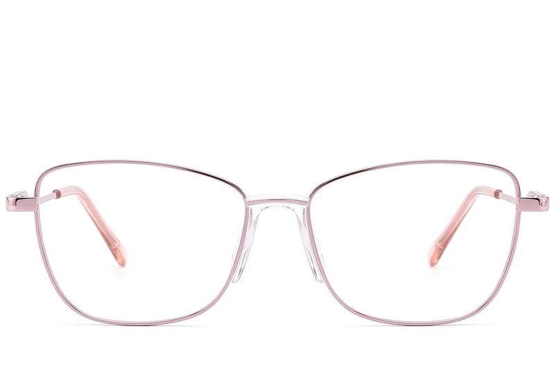 Schmetterlingsfarbene Metallbrille in Rosa #BS2012-1490