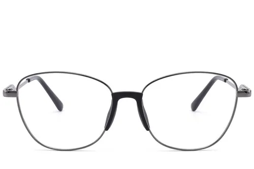Lunettes papillon en métal gris #BS2012-1492