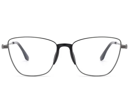 Lunettes papillon en métal gris #BS2012-1498