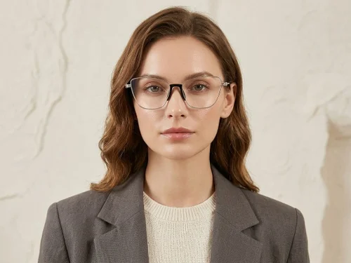 Lunettes papillon en métal argenté #BS2012-1500