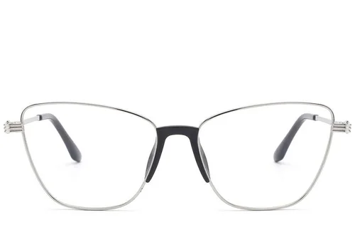 Lunettes papillon en métal argenté #BS2012-1500