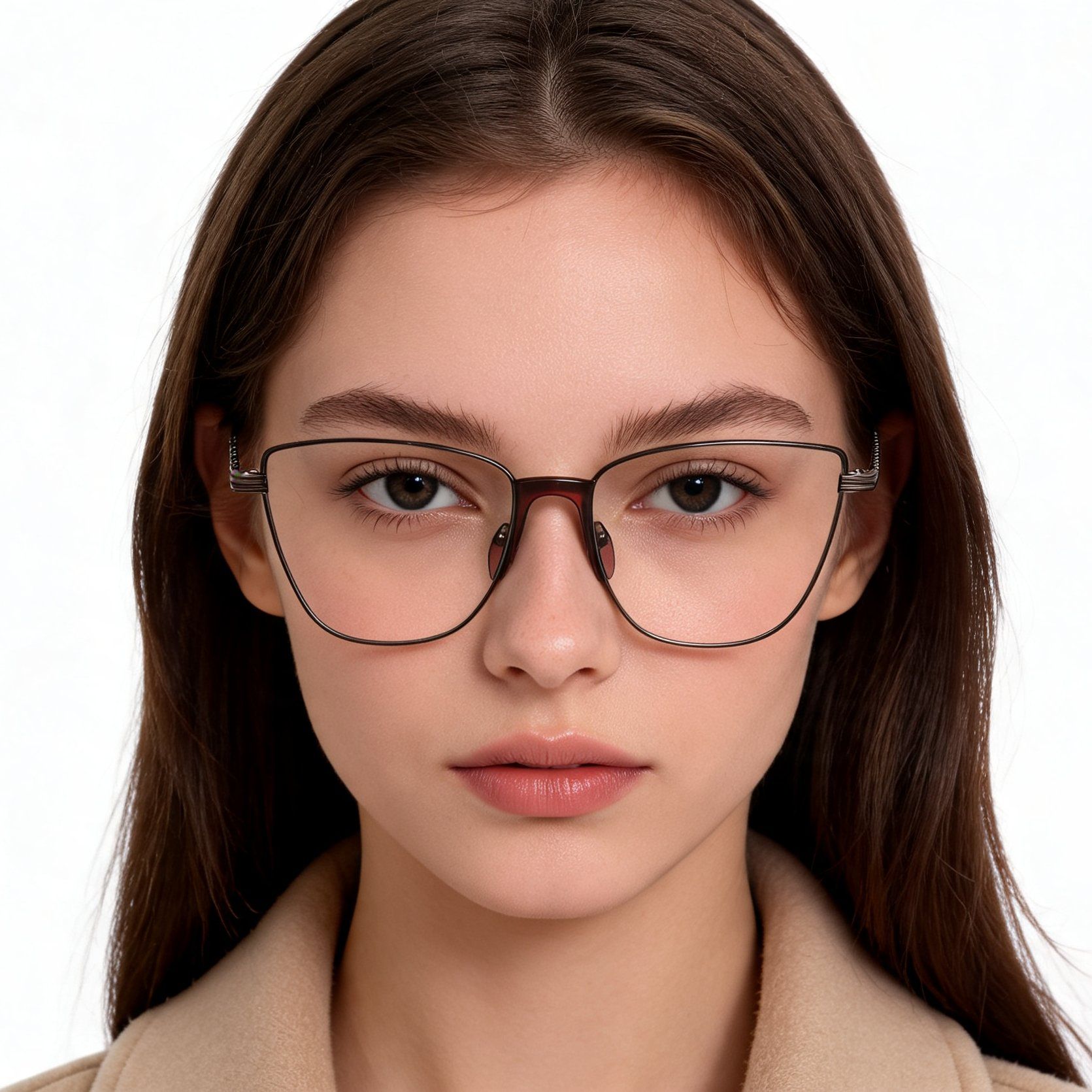 Gafas de metal marrón con forma de mariposa #BS2012-1501