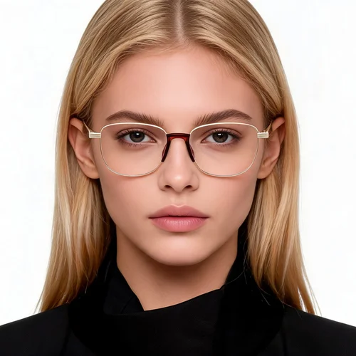 Lunettes ovales en métal doré #BS2012-1503