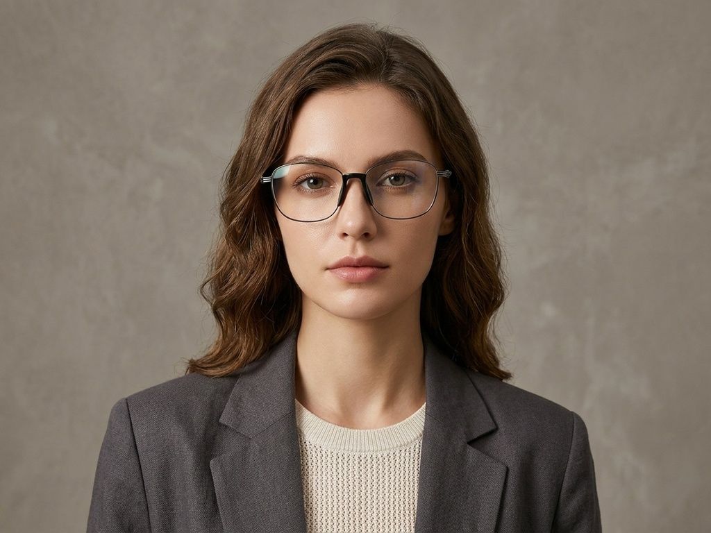 Oval Grey Metal Glasses #BS2012-1504