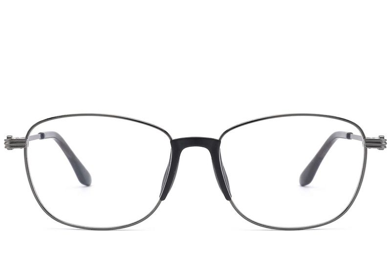 Oval Grey Metal Glasses #BS2012-1504