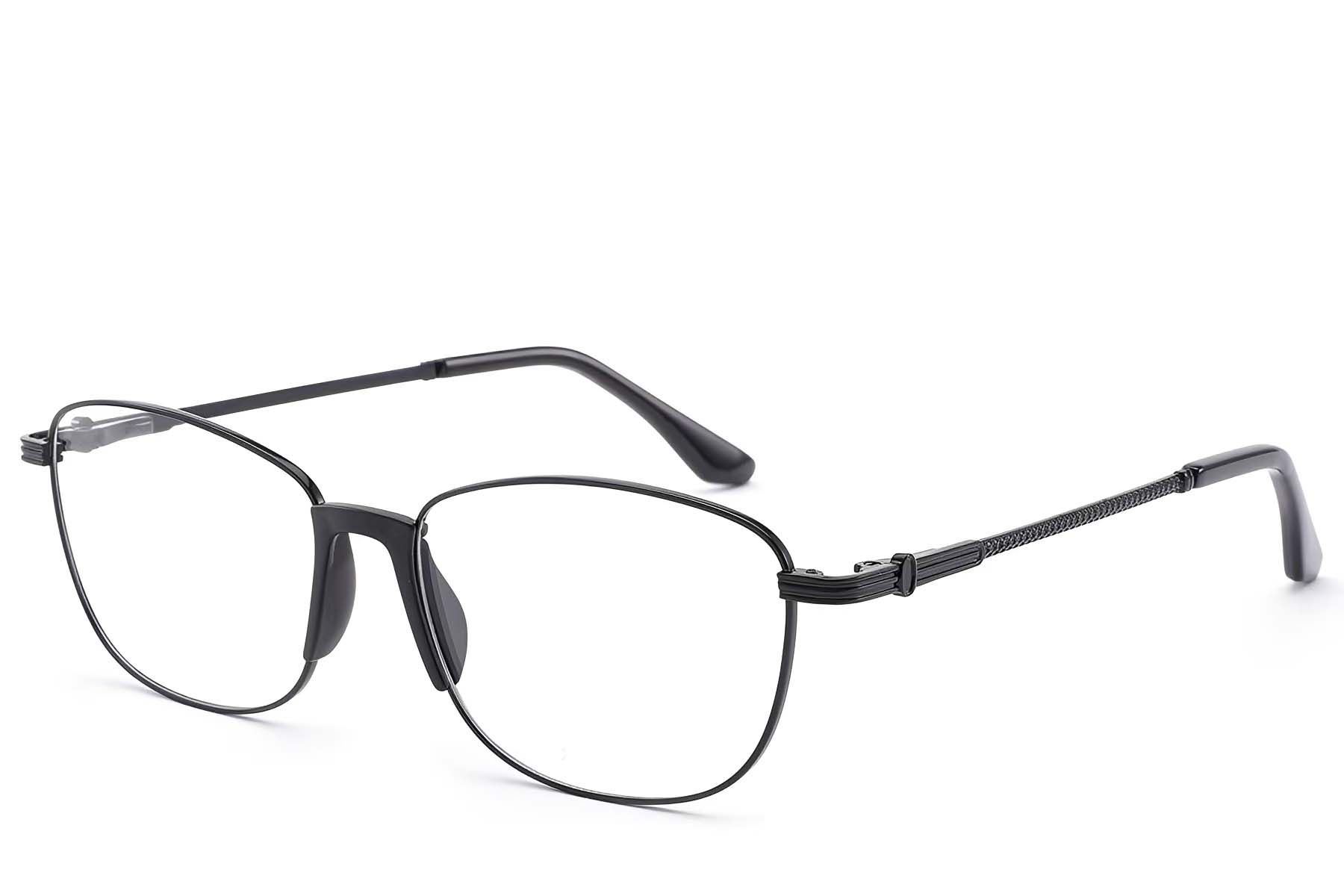 Occhiali ovali in metallo nero #BS2012-1505