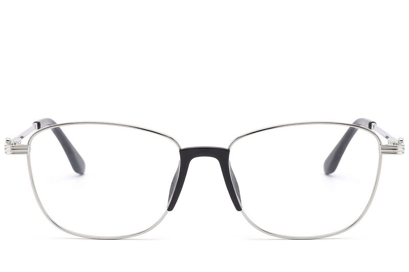 Ovale silberne Metallbrille #BS2012-1506