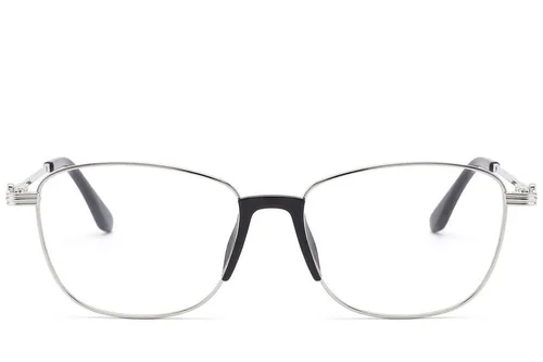 Lunettes ovales en métal argenté #BS2012-1506
