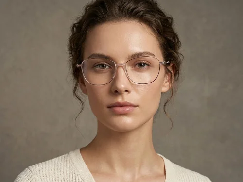 Lunettes ovales en métal rose #BS2012-1508