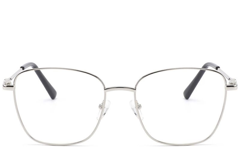 Gafas de metal plateado con forma de mariposa #BS2012-1512