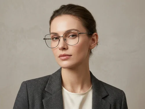 Lunettes en métal gris papillon #BS2012-1516