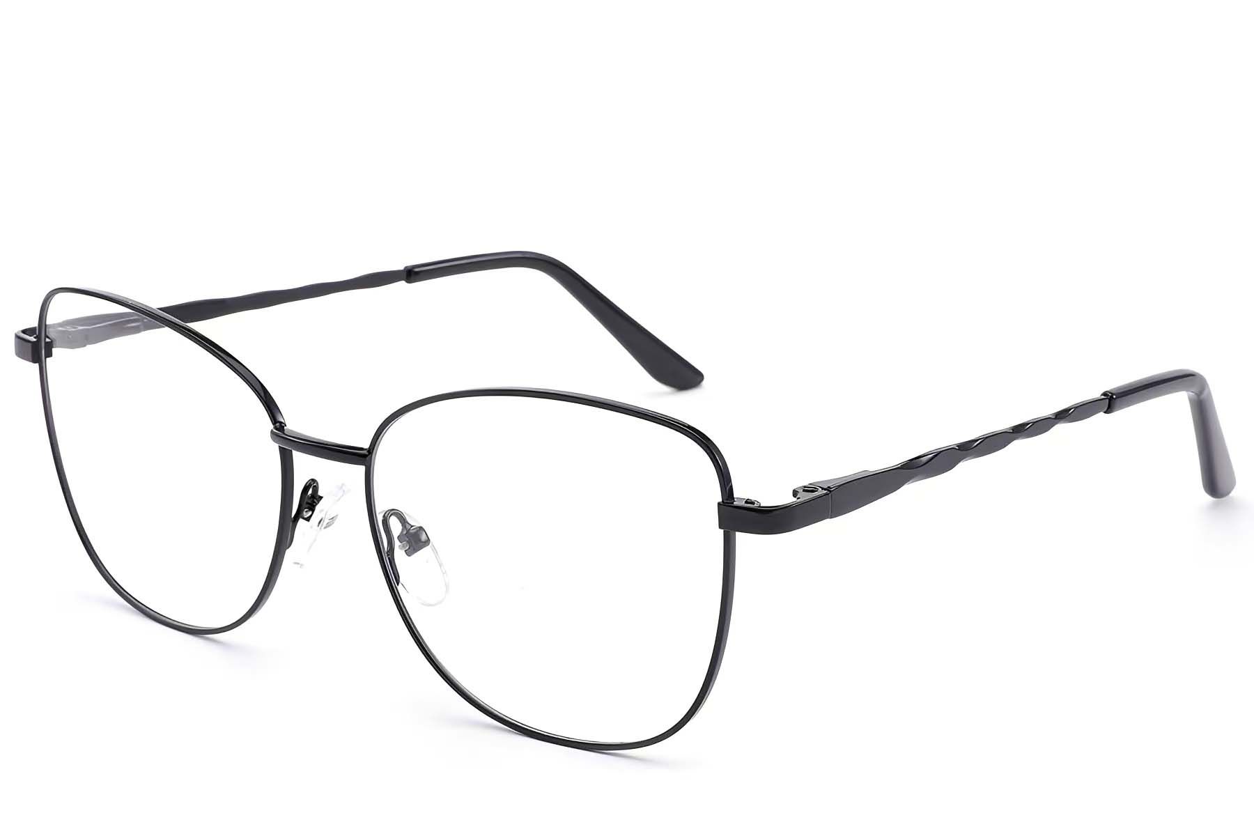 Gafas de metal negro con forma de mariposa #BS2012-1517