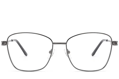 Lunettes papillon en métal gris #BS2012-1522