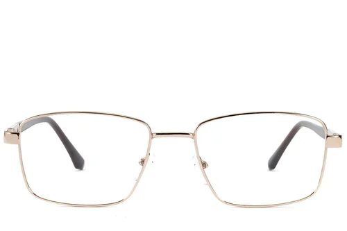 Lunettes rectangulaires en métal doré #BS2012-1527