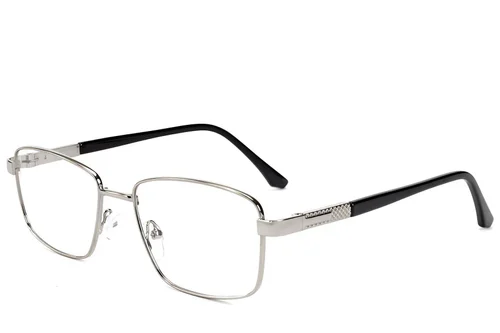 Lunettes rectangulaires en métal argenté #BS2012-1529