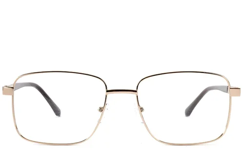 Lunettes rectangulaires en métal doré #BS2012-1532