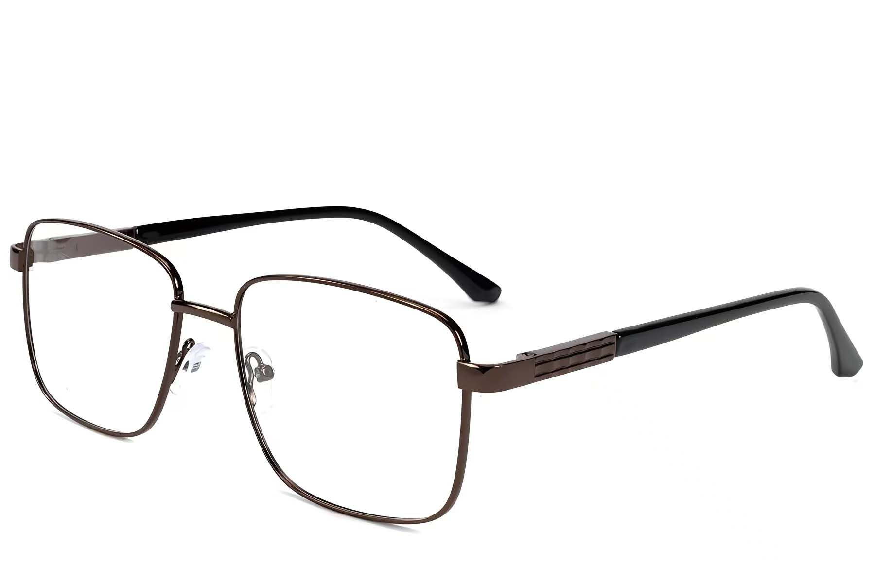 Rectangular Brown Metal Glasses #BS2012-1533