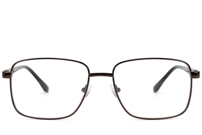 Rectangular Brown Metal Glasses #BS2012-1533