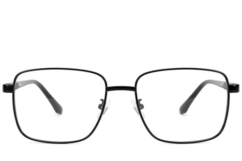 Lunettes rectangulaires en métal noir #BS2012-1535