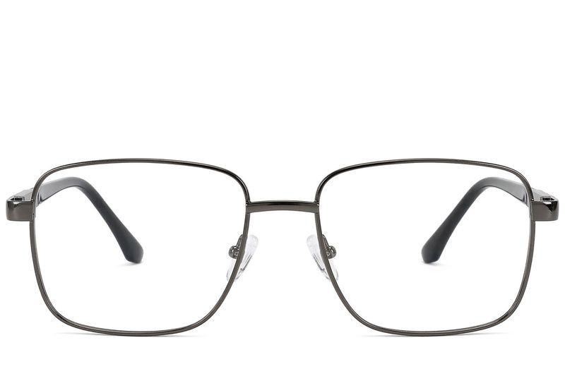 Rectangular Grey Metal Glasses #BS2012-1536