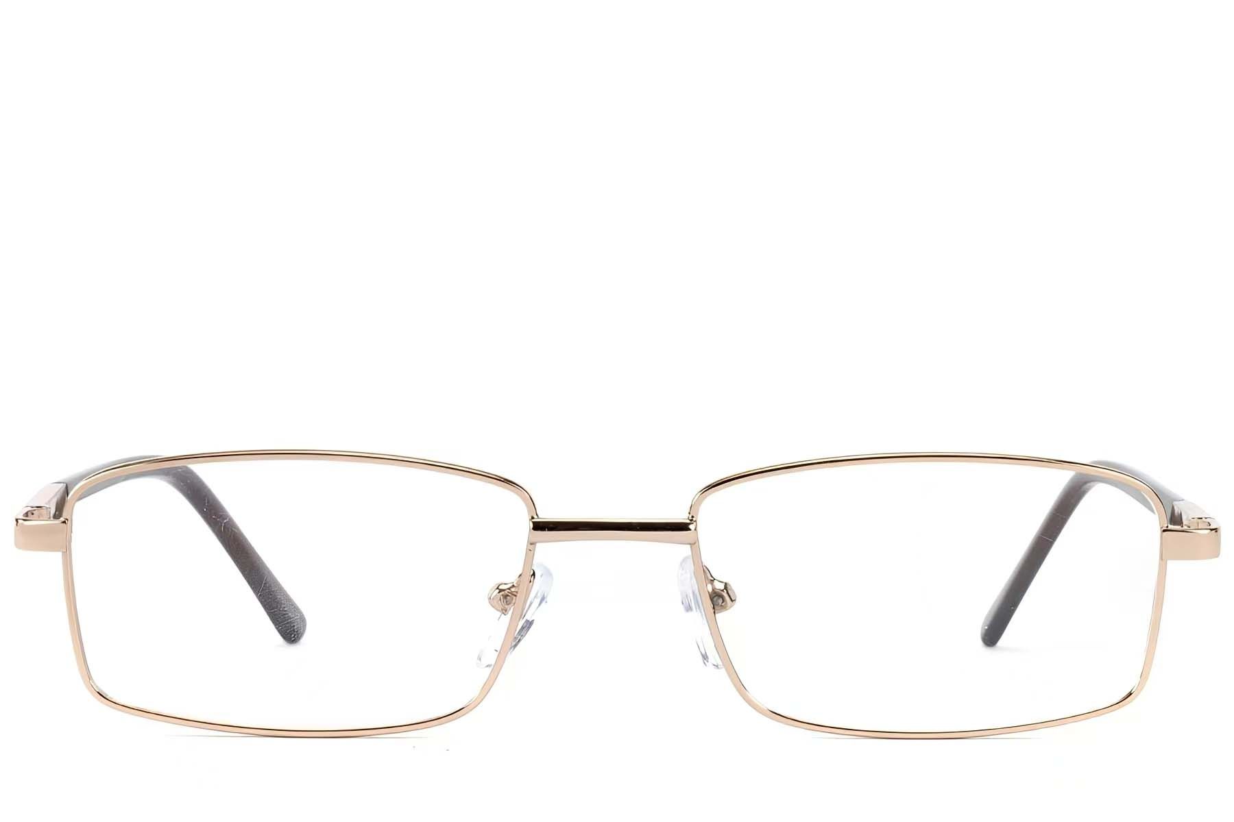 Rectangular Golden Metal Glasses #BS2012-1537