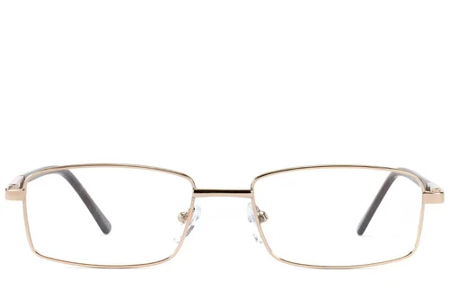 Lunettes rectangulaires en métal doré #BS2012-1537