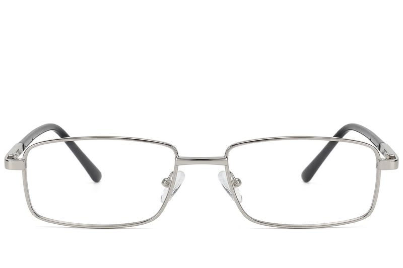 Rectangular Silver Metal Glasses #BS2012-1539