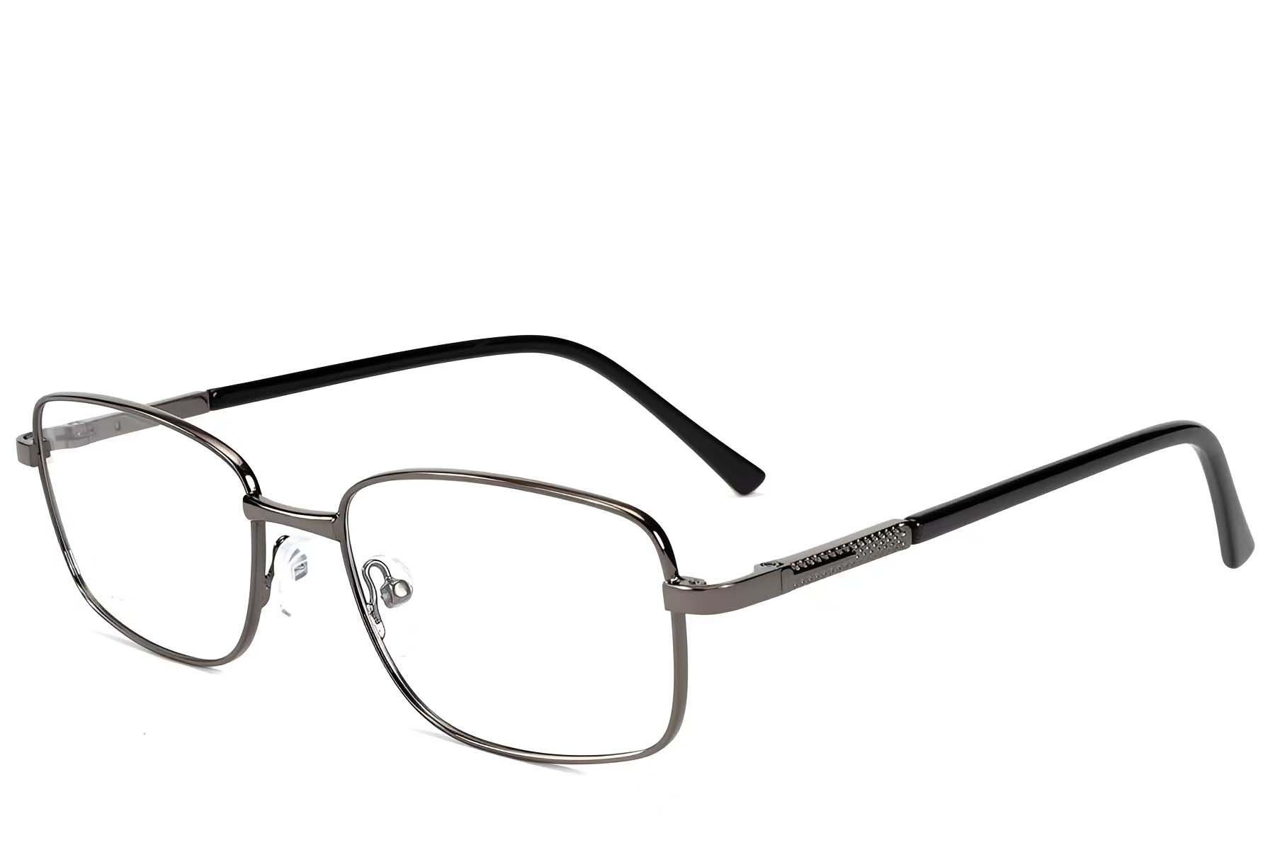 Rectangular Grey Metal Glasses #BS2012-1546