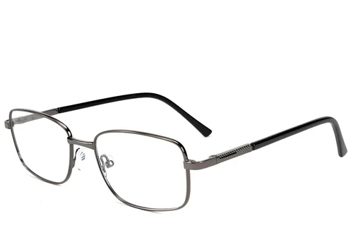 Lunettes rectangulaires en métal gris #BS2012-1546