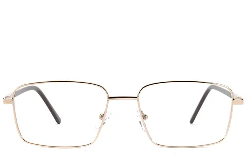 Lunettes rectangulaires en métal doré #BS2012-1547