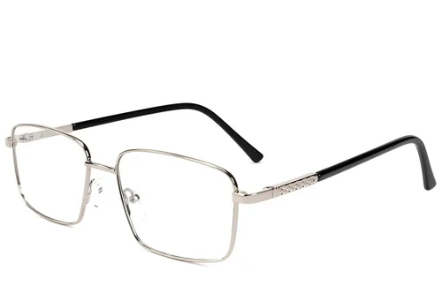 Lunettes rectangulaires en métal argenté #BS2012-1549