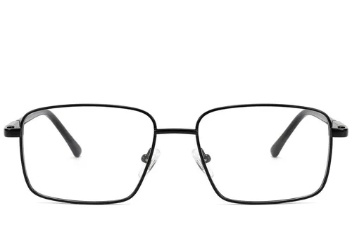 Lunettes rectangulaires en métal noir #BS2012-1550